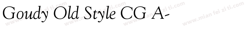 Goudy Old Style CG A字体转换